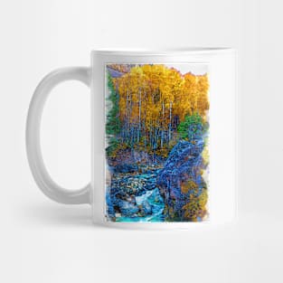 Autumn Vibe Waterfall At Aspen USA Mug